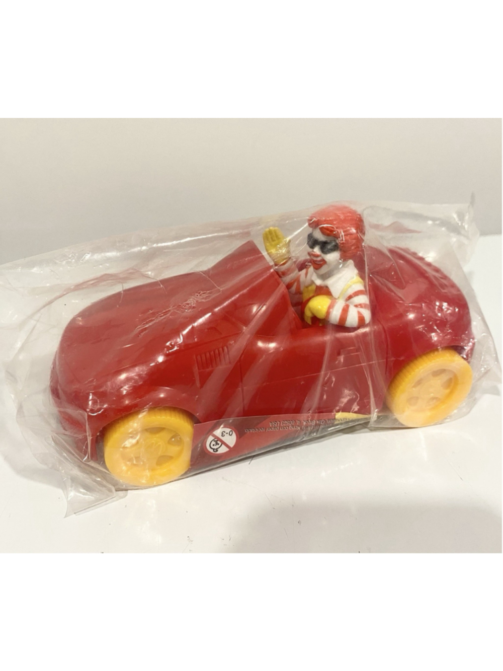 Vintage 2000 McDonald’s Ronald McDonald Red Car Toy Sealed McDonaldlandia